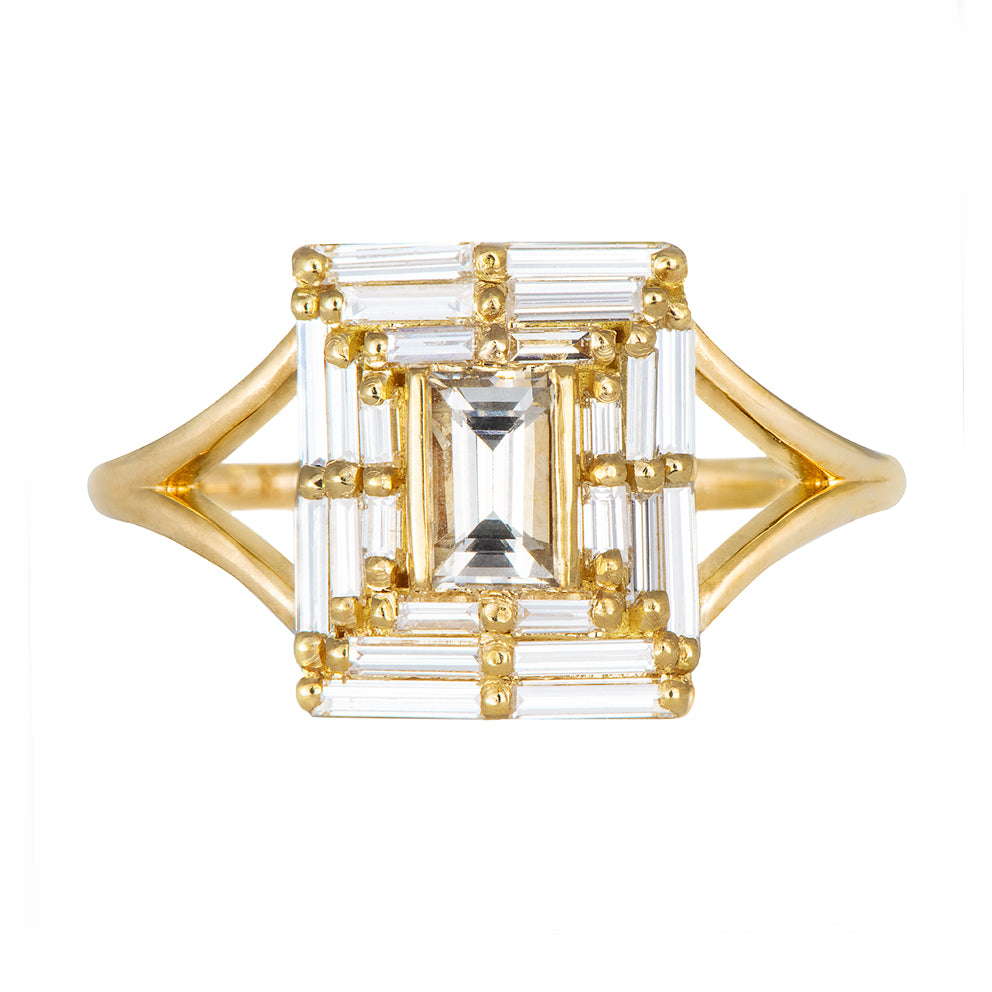 Needle Baguette Temple Ring