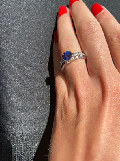 Tanzanite Diamond Ring