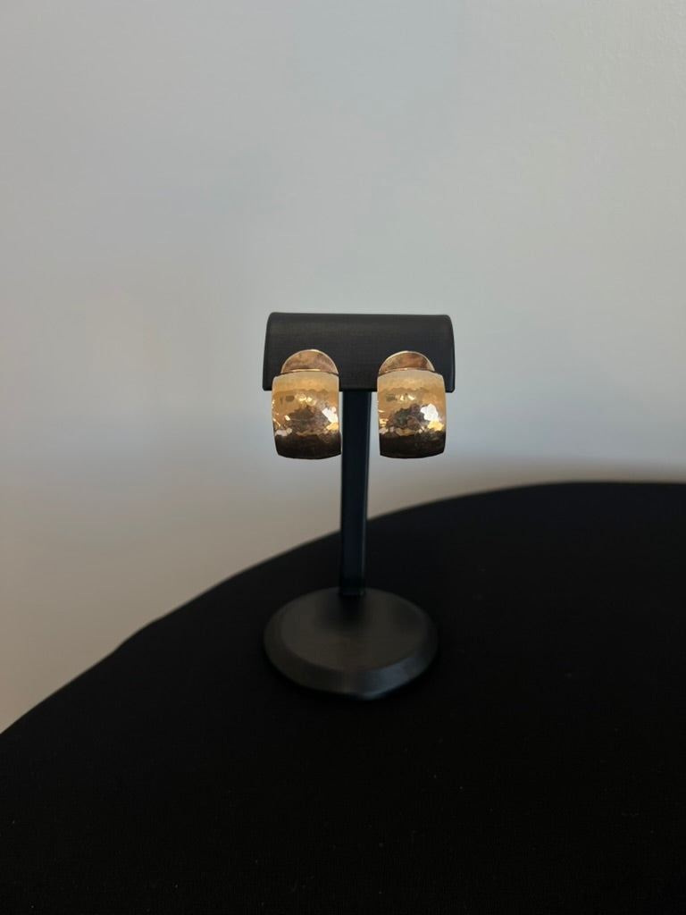 The Golden Bear 14kt Yellow Gold Hammered Hoops