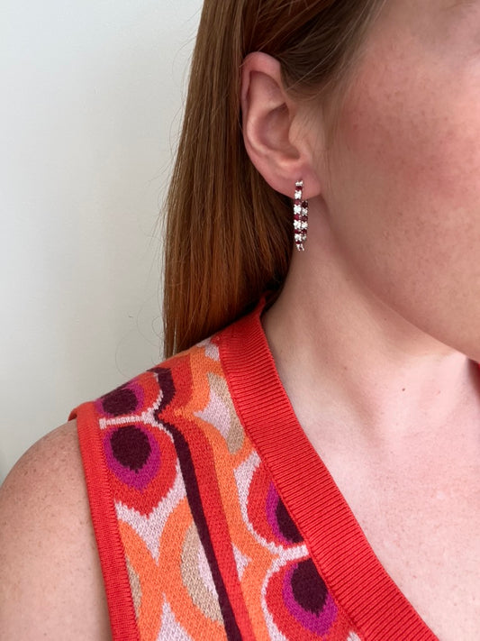 Ruby and Diamond Hoops