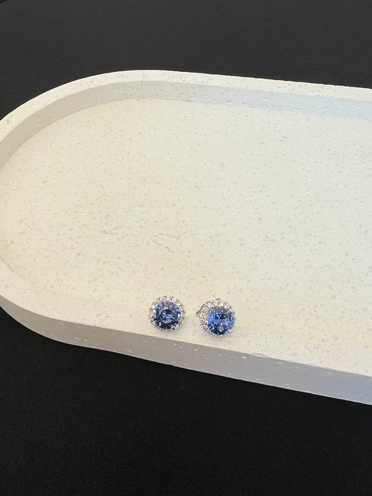 Sapphire and Diamond Studs