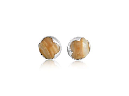 Butterscotch Woolly Mammoth Earring Studs