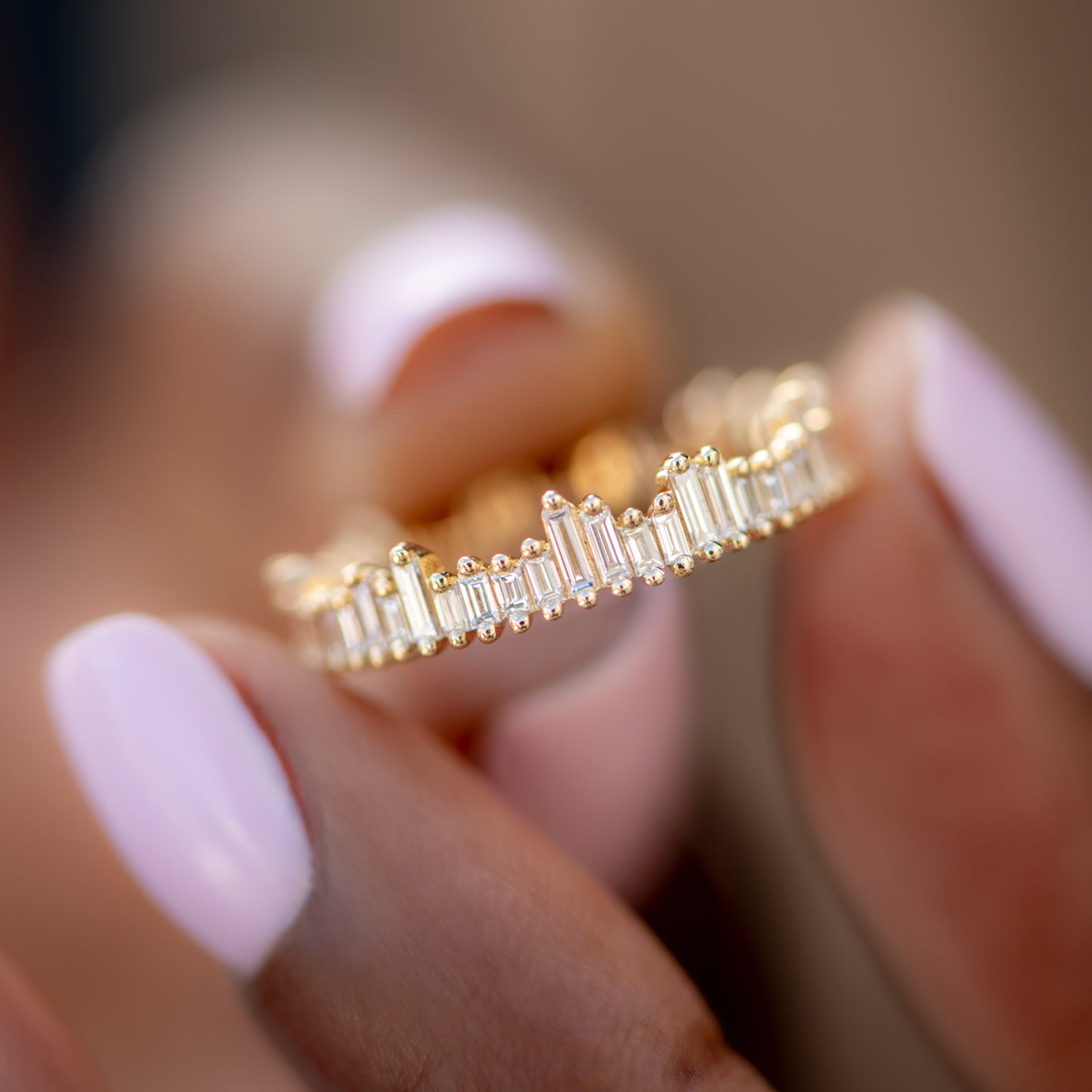 Cityscape Diamond Baguette Eternity Ring