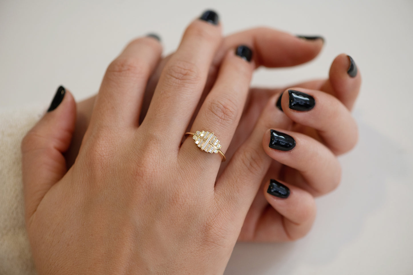 Needle Baguette Cluster Ring