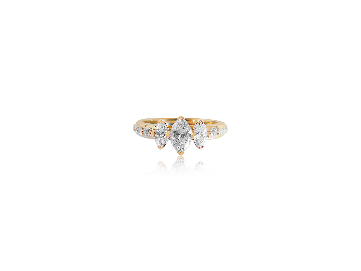 Triple Marquise Custom Ring