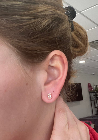 Morganite Studs in Rose Gold