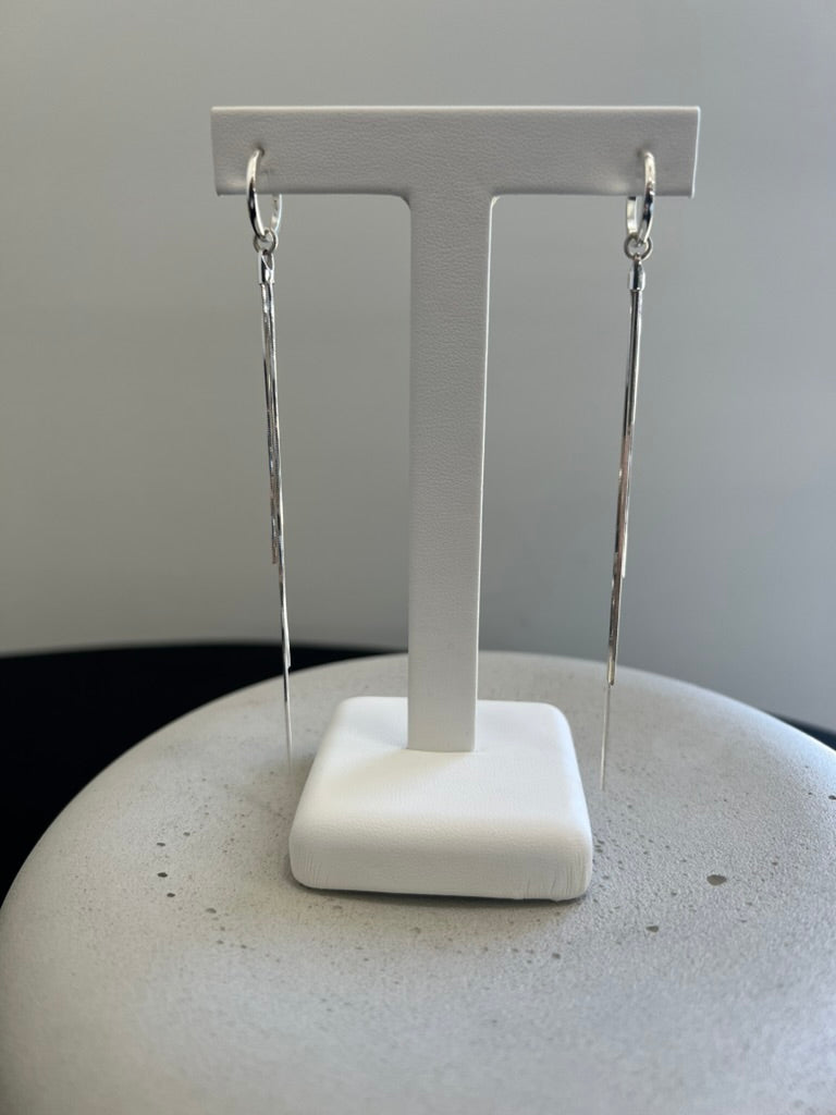 Shimmer Earrings - Thin Hoop Top