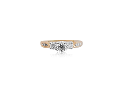 Ladies Estate Diamond Ring with Channel Set Accent