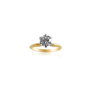 Tiffany Style Diamond Solitaire Ring