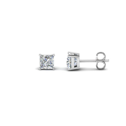 Diamond Square Stud Earrings