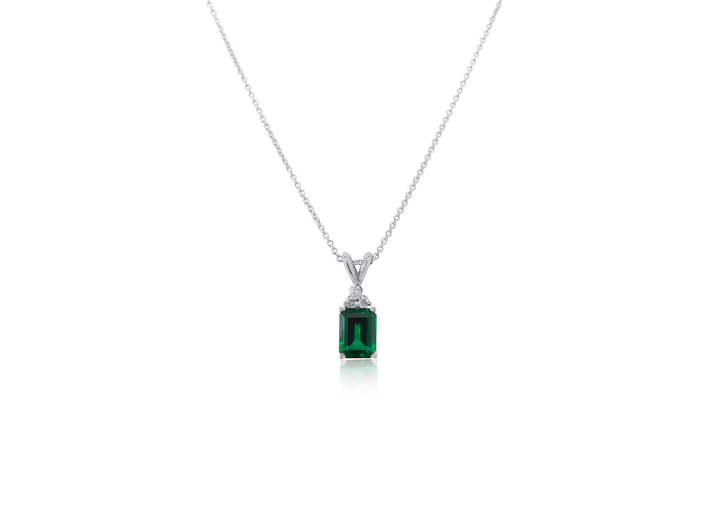 Emerald Diamond Pendant