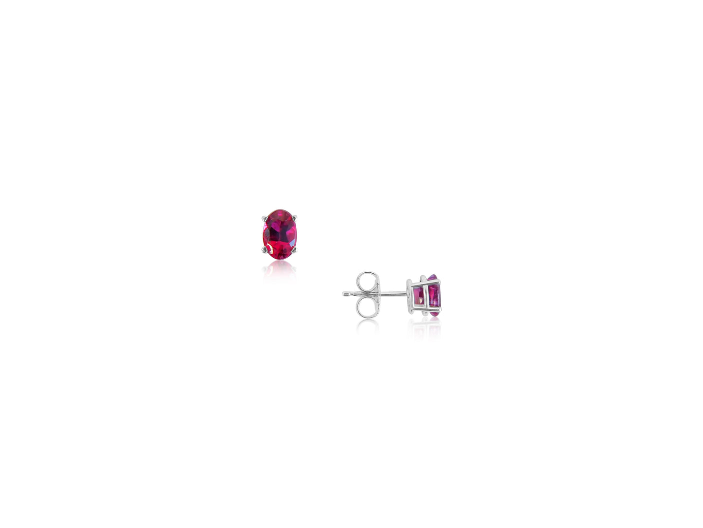 Pink Tourmaline Stud Earrings