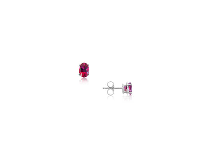 Pink Tourmaline Stud Earrings