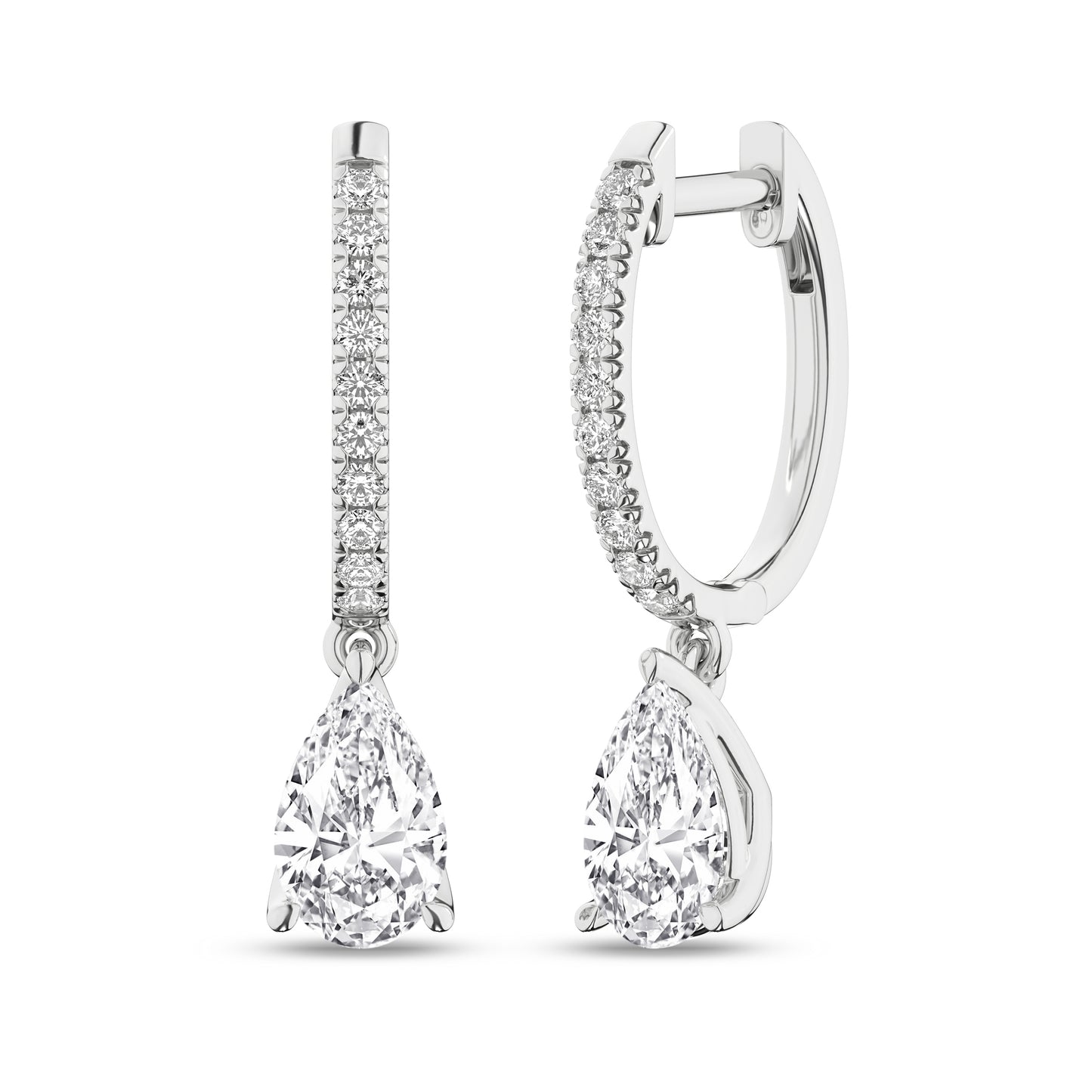 Lab Diamond Pear Drop Earrings