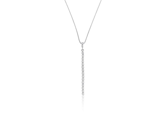 Extra Long Vertical Diamond Pendant