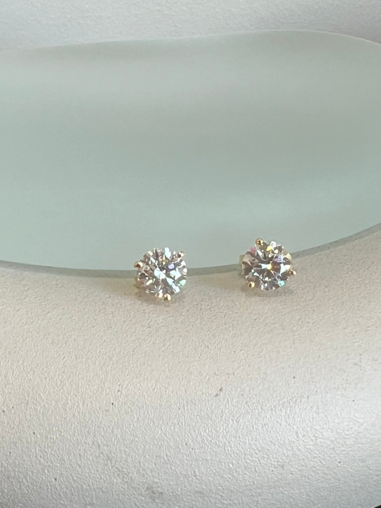 3.16 ct F VS1 Lab Diamond Studs