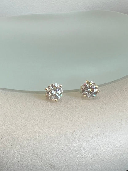 3.16 ct F VS1 Lab Diamond Studs