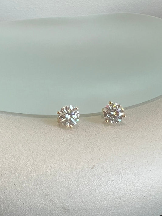 3.16 ct F VS1 Lab Diamond Studs