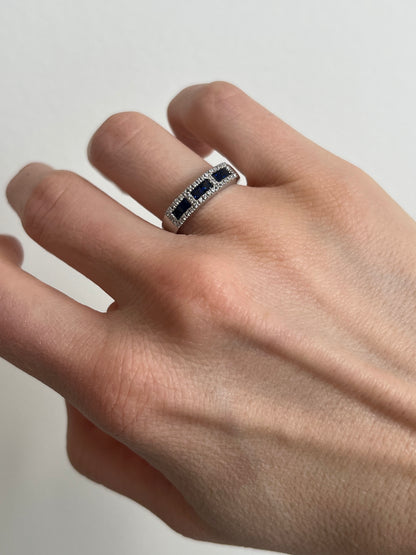 Sapphire and Diamond Band