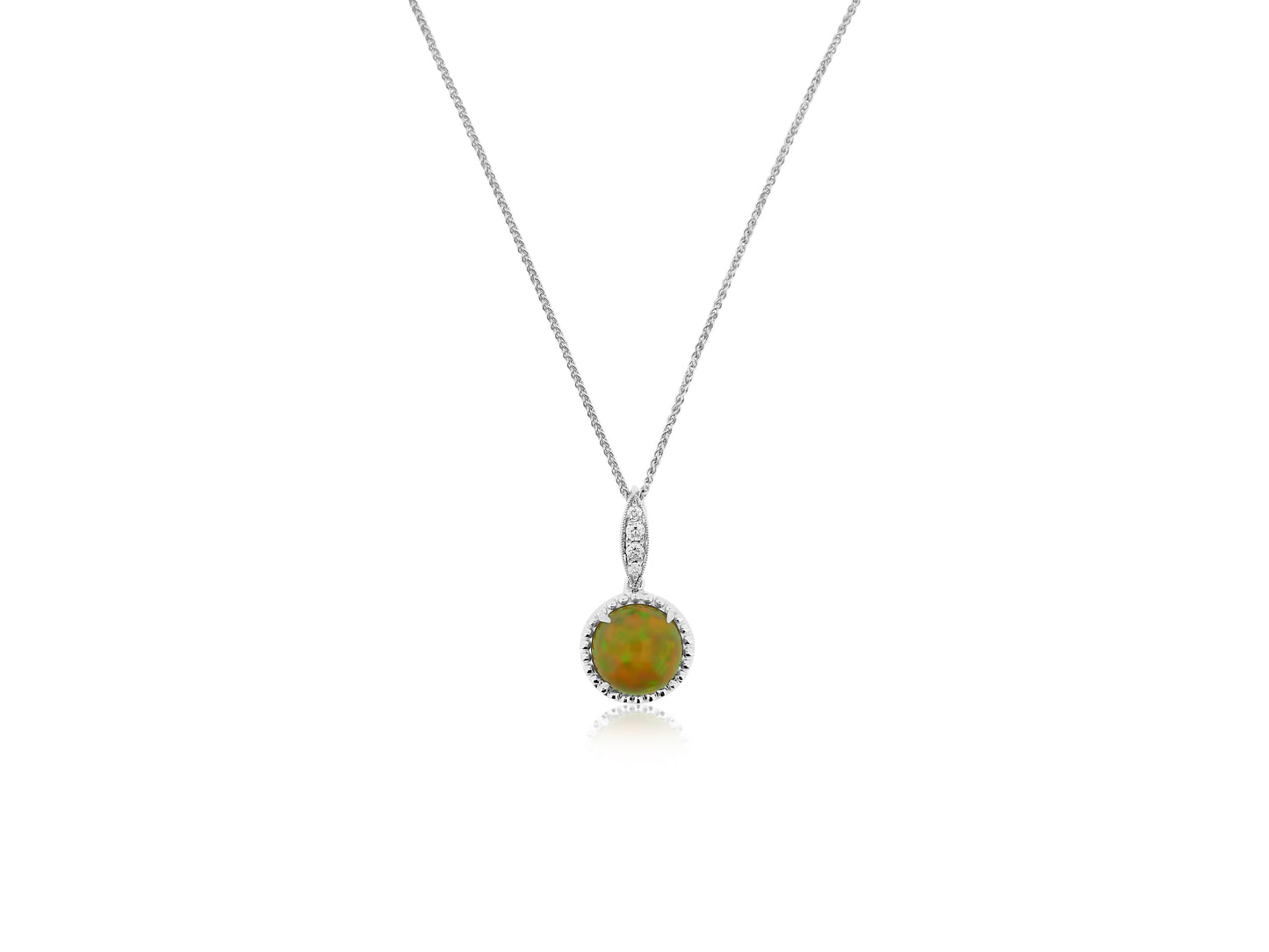 Opal Diamond Pendant