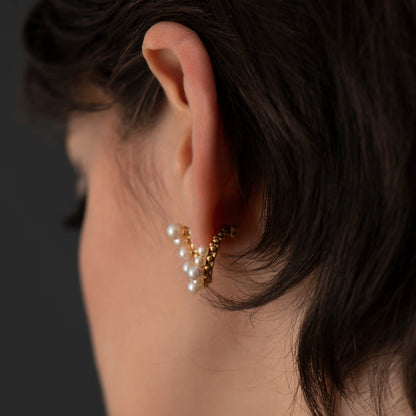 Freshwater Pearl Hoop Earrings