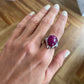 Non Heated Large Ruby Ring