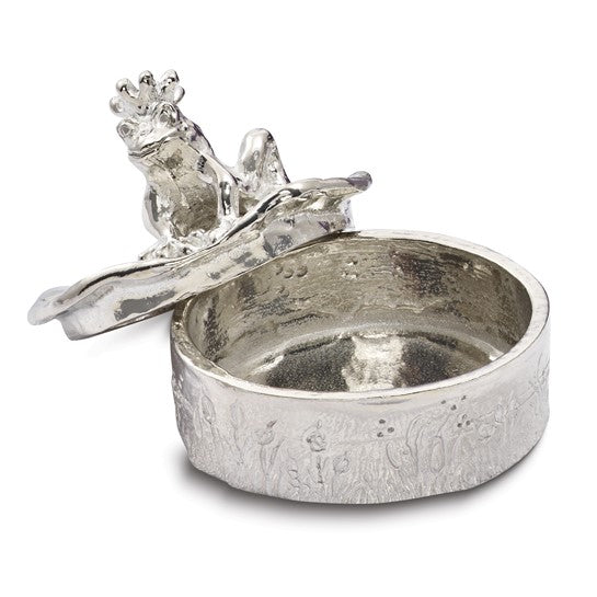 Pewter Frog Tooth Fairy Trinket Box