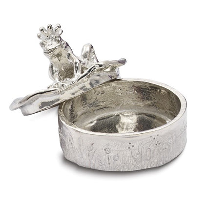 Pewter Frog Tooth Fairy Trinket Box