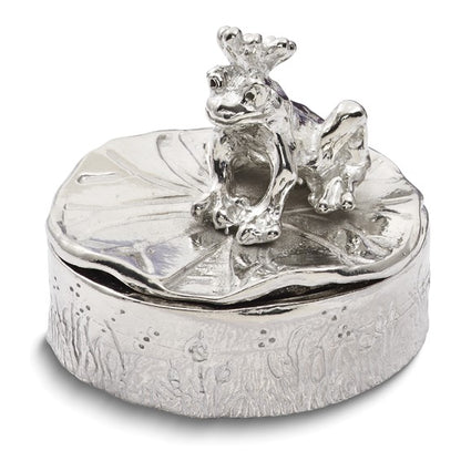 Pewter Frog Tooth Fairy Trinket Box