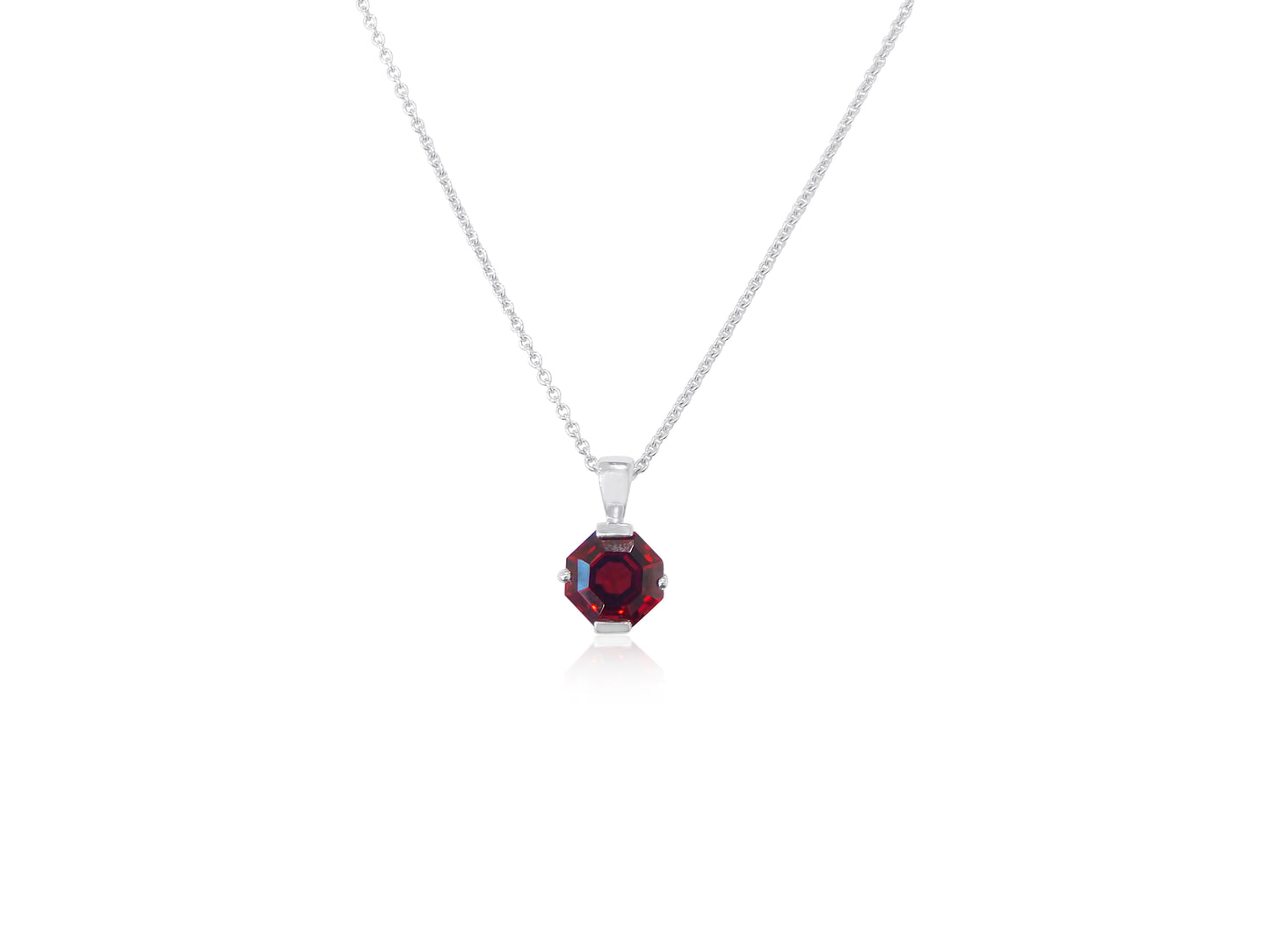 Garnet Octagon Pendant