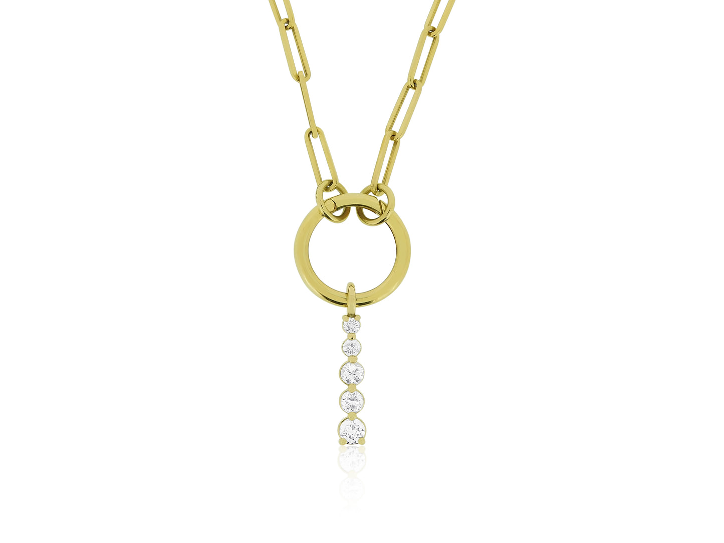 Diamond Drop Charm Interchangeable Necklace