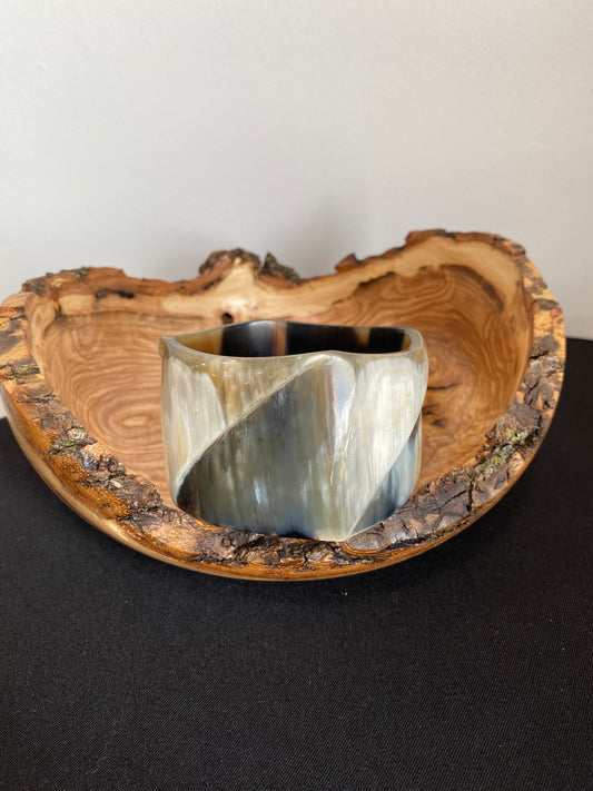 Wide Buffalo Horn Bangle
