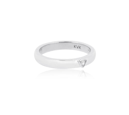 Bezel Trillion Diamond Band
