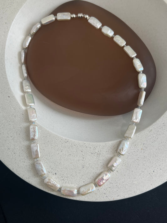 Pearl and Labradorite Necklace