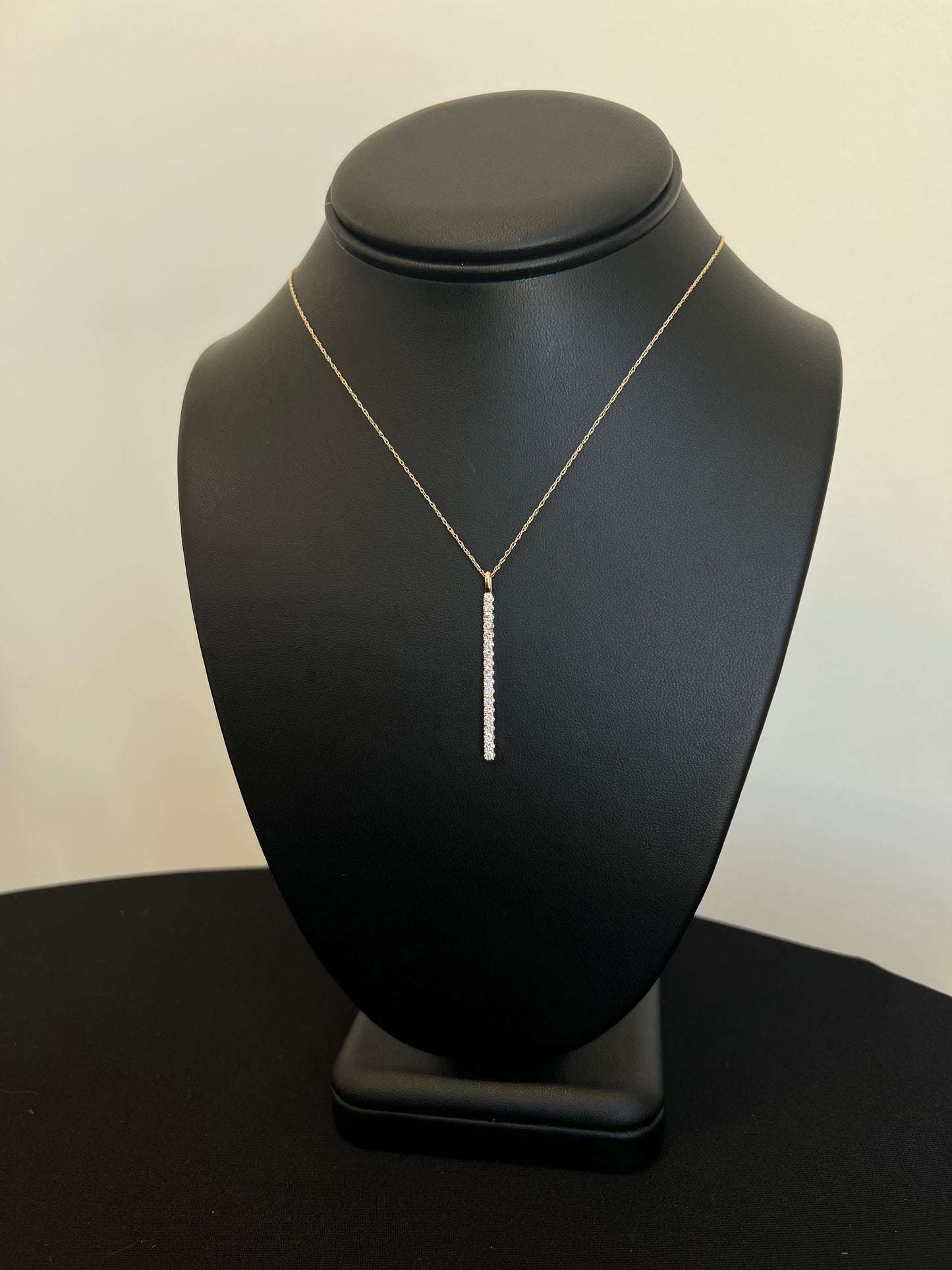 Vertical Diamond Bar Necklace