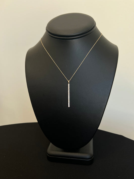 Vertical Diamond Bar Necklace