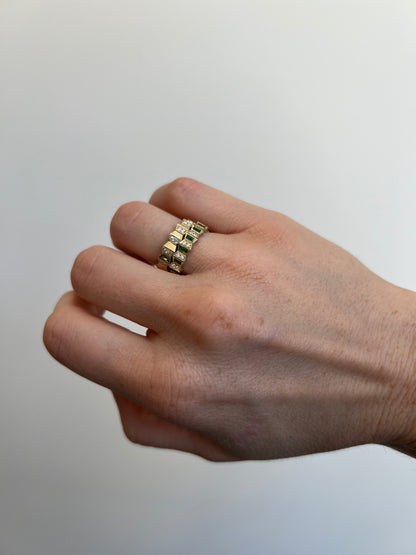 Emerald and Diamond Chevron Band
