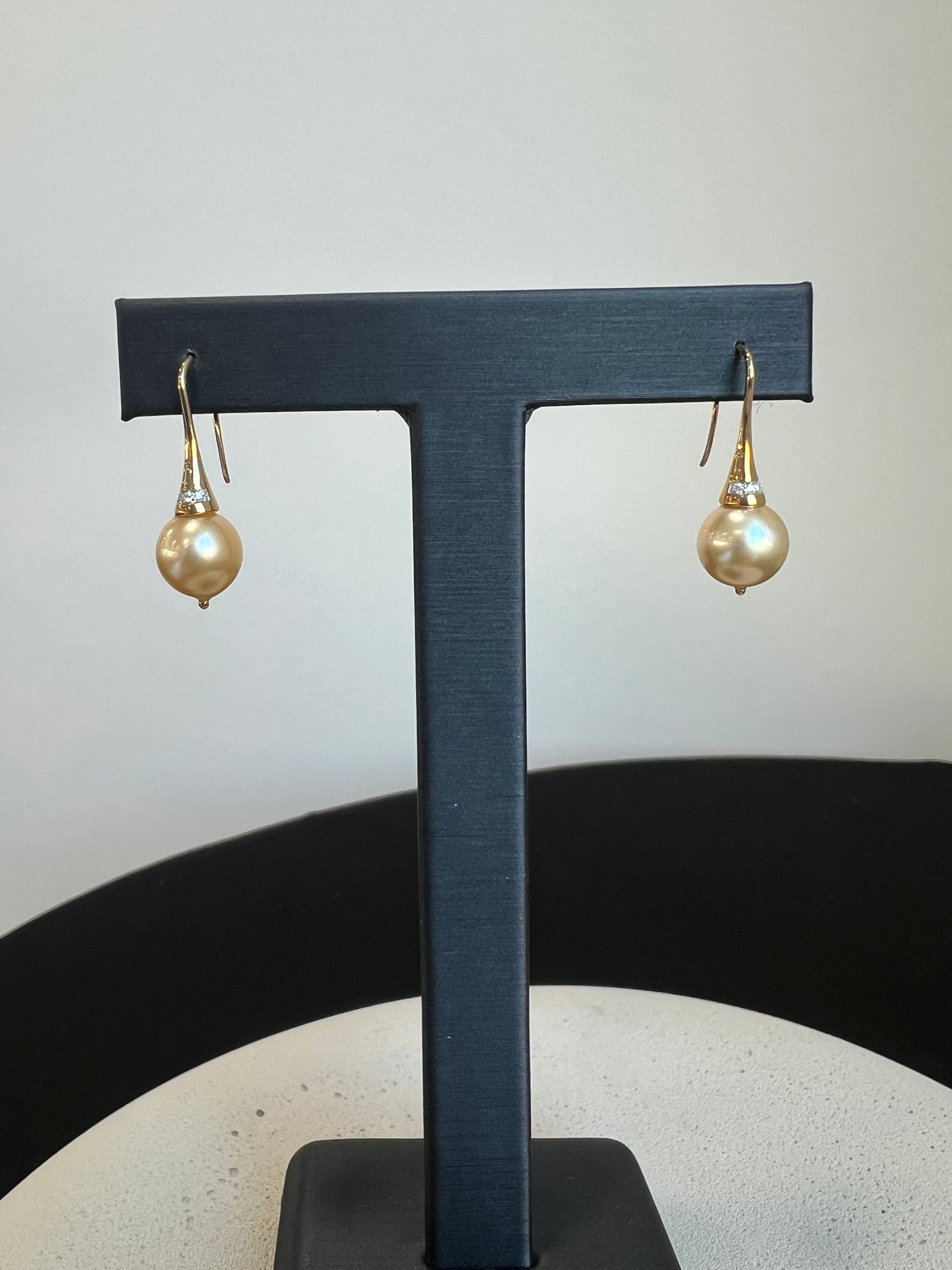 Golden Southsea Pearl and Diamond Drops