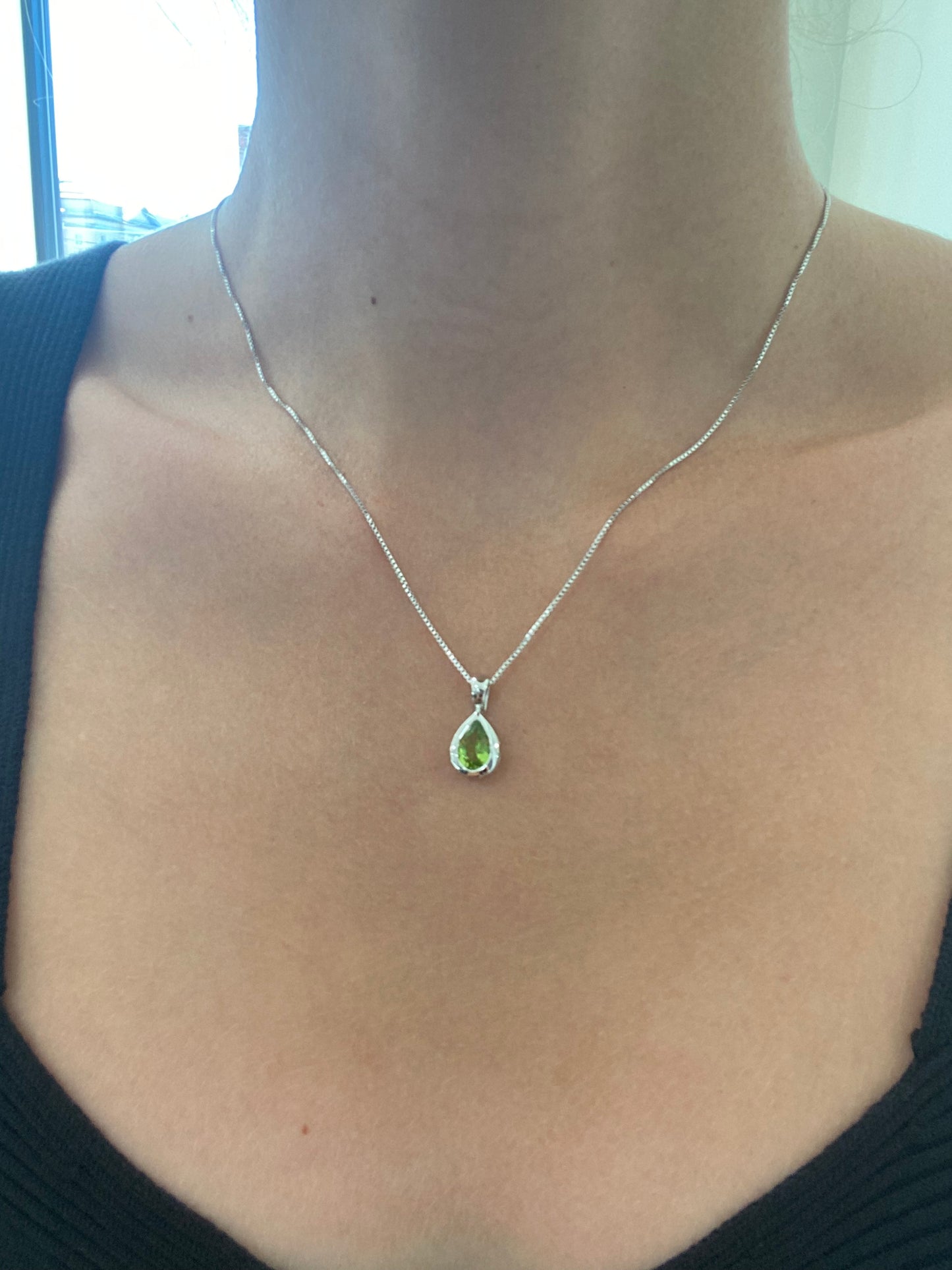 Peridot Silver Pendant