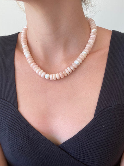 Morganite Pearl Strand