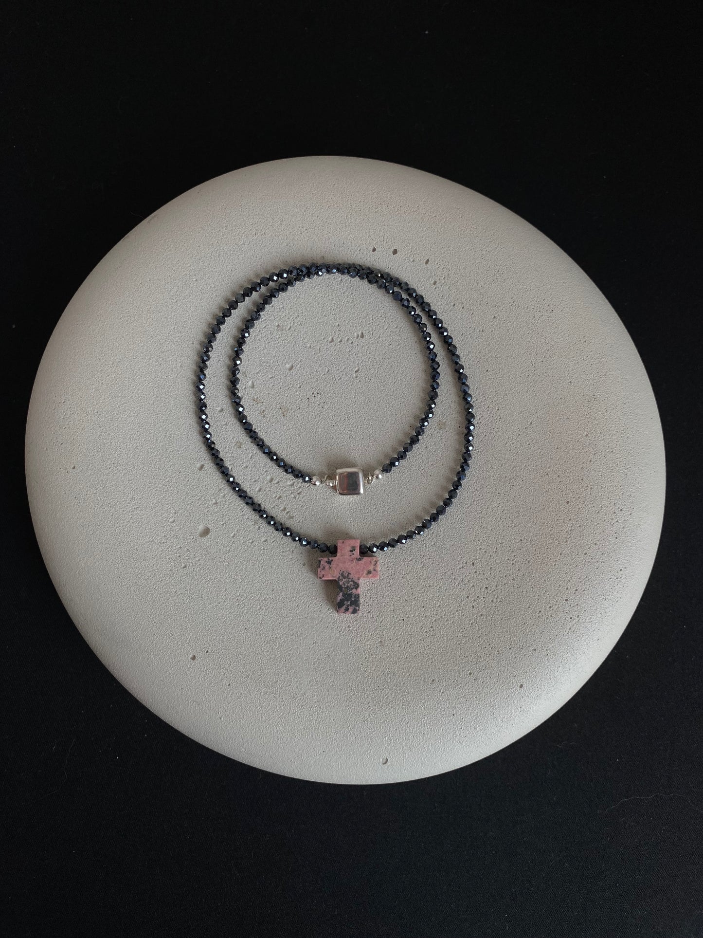 Rhodonite Cross Necklace