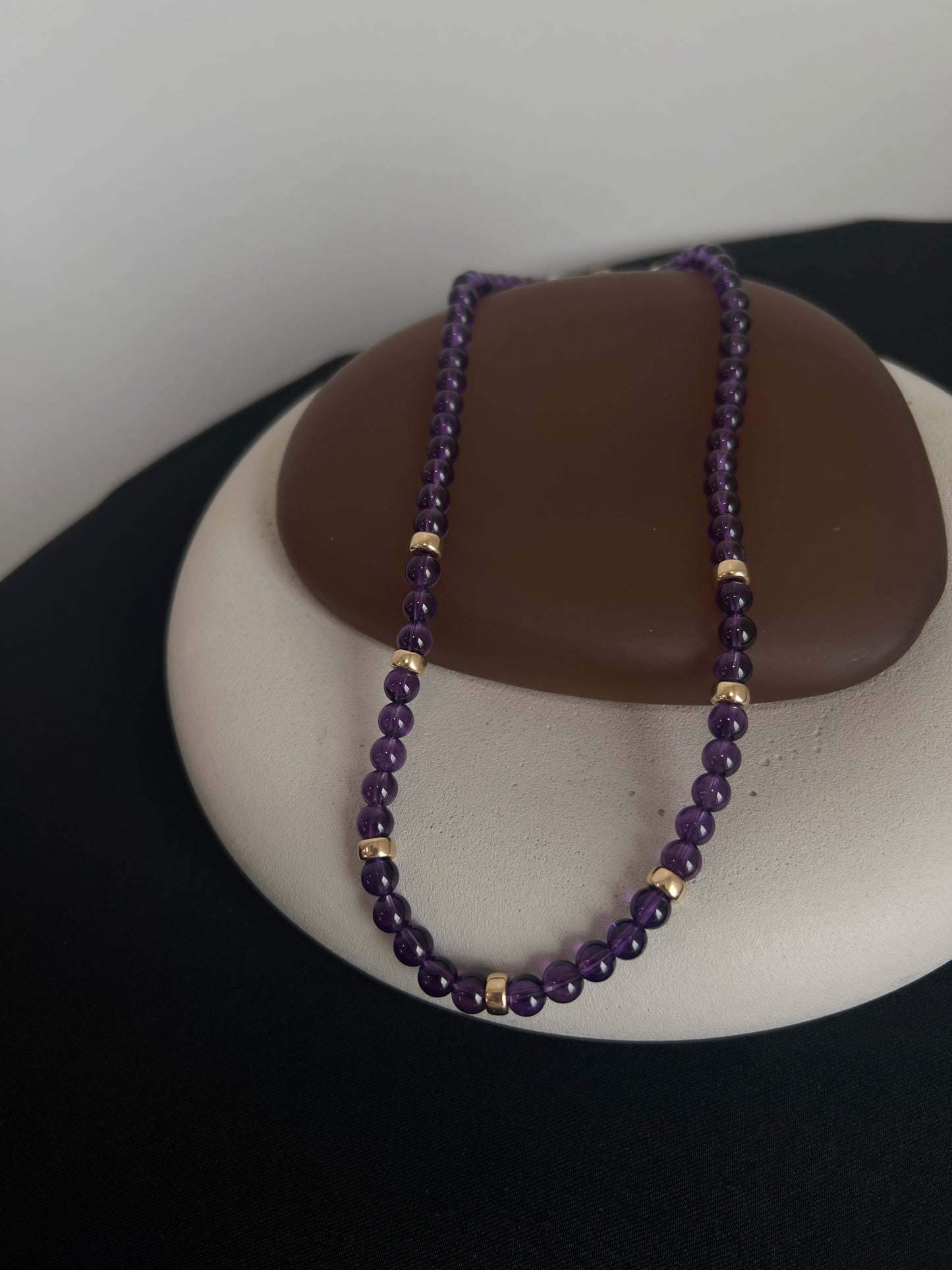 Amethyst and Gold Necklace