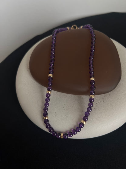 Amethyst and Gold Necklace