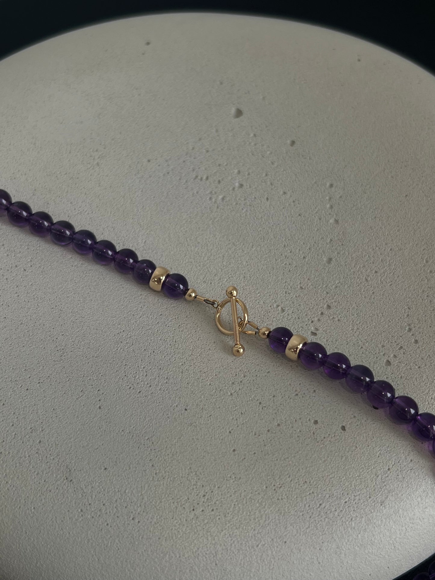 Amethyst and Gold Necklace