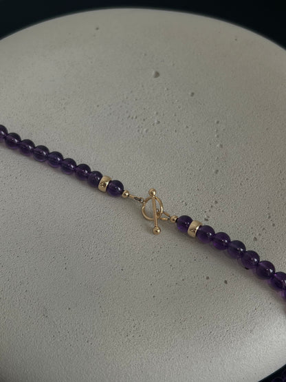Amethyst and Gold Necklace