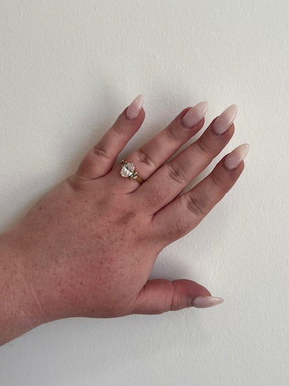 Teal Sapphires Accent Beautiful Engagement Ring