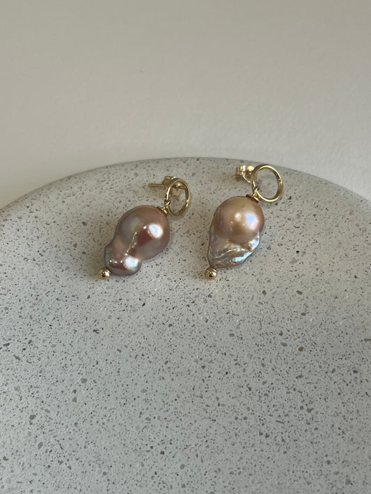 Pearl Drops on Front Hoops