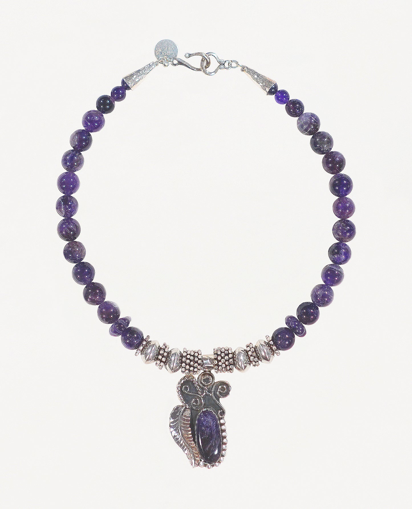 Amethyst Strand with Vintage Pendant