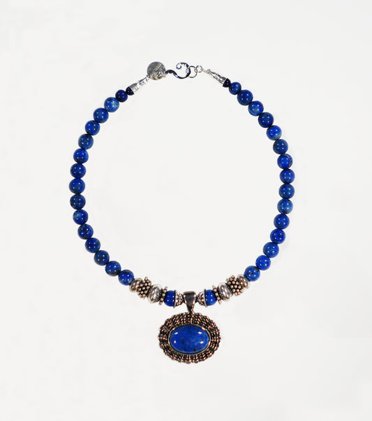 Lapis Lazuli with Vintage Lapis Pendant