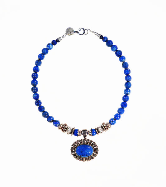 Lapis Lazuli with Vintage Lapis Pendant